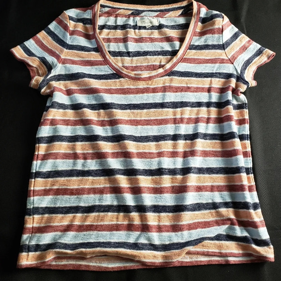 Madewell Alto Scoop Tee in Colborne Stripe Women’s XS - Picture 3 of 8